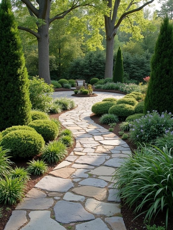 creative stone pathway design