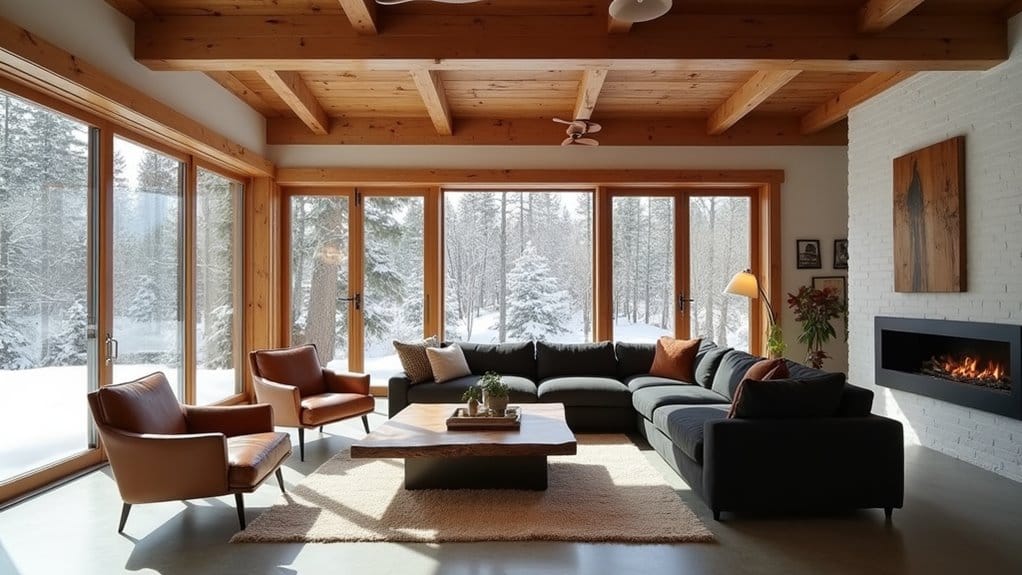 cozy contemporary cabin design