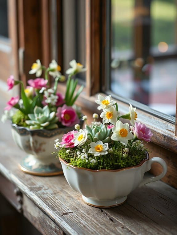 indoor miniature teacup gardens